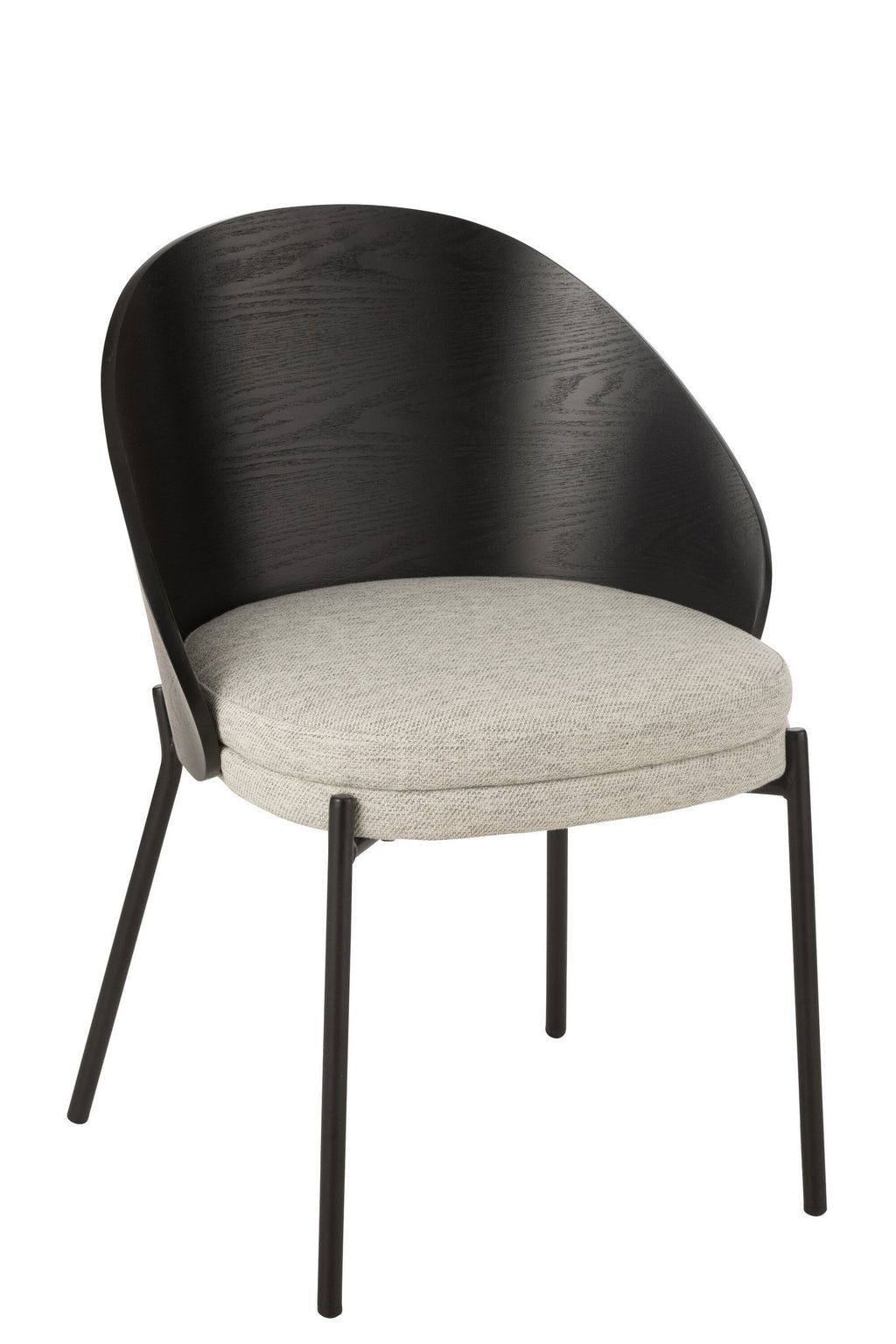 J-Line stoel Lone - multiplex/metaal - zwart/grijs