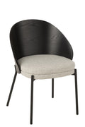 J-Line stoel Lone - multiplex/metaal - zwart/grijs