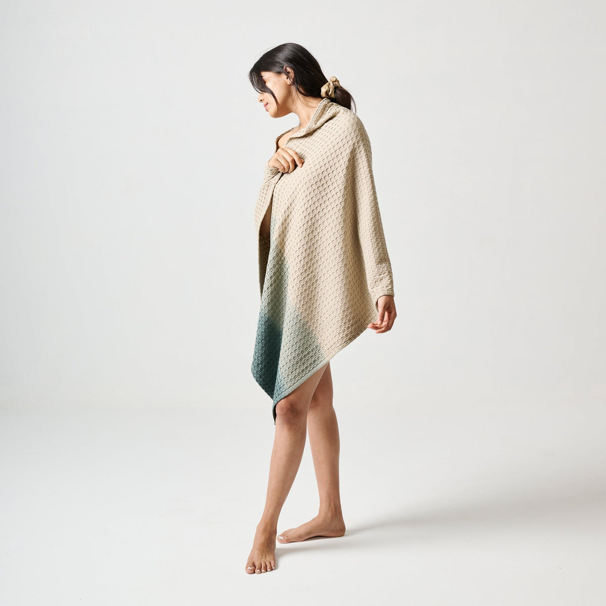 Katoenen bamboe wafelhanddoek - Dip Dye, duurzaam
