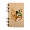 Duurzaam Houten Notitieboek – Komoni – Cat – Kat – Gerecycled papier – Navulbaar