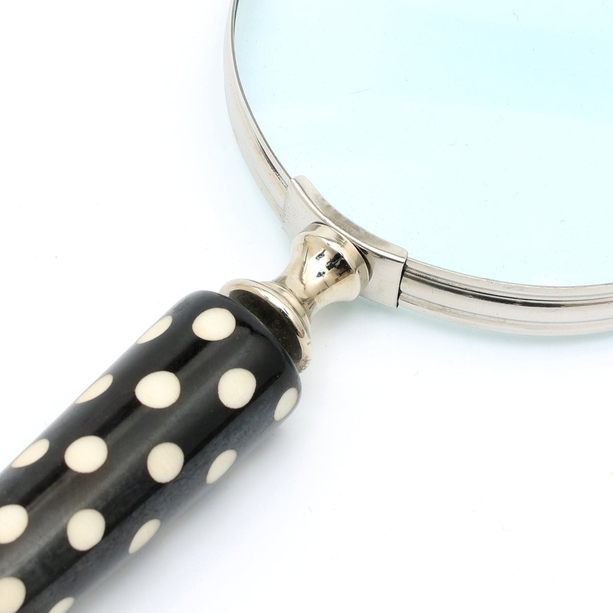 Vergrootglas met gestippeld handvat – staal en hars