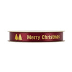 Satijn lint – Merry Christmas – Bordeaux - 15mm x 100m