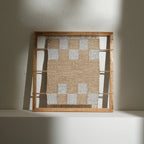 Natuurlijke muurkunst - Hennephouten wanddecoratie bruin