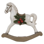 Decoratie Beeld Hobbelpaard 16 cm Wit Polyresin