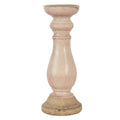 Kandelaar Ø 14x36 cm Roze Keramiek Kaarsenstandaard