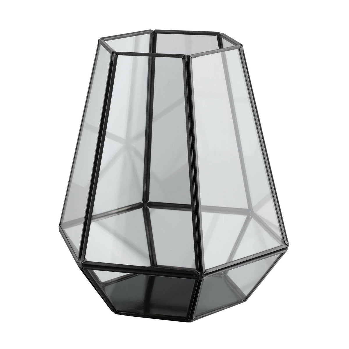 Windlicht Ambatobe Zwart 17x14x19cm