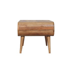 Massief houten open salontafel, licht eiken afwerking