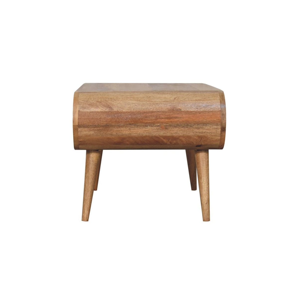 Massief houten open salontafel, licht eiken afwerking