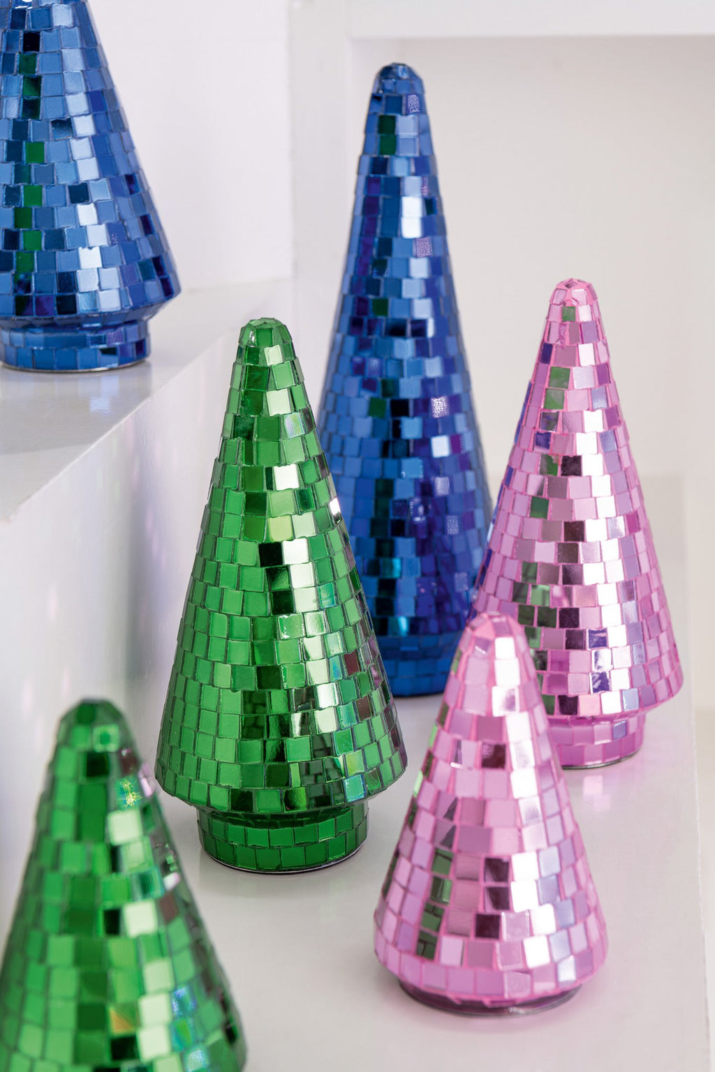 J-Line decoratie Boom Spiegel - glas - rose - M