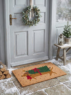 Deurmat Bruin Kokos Kerst