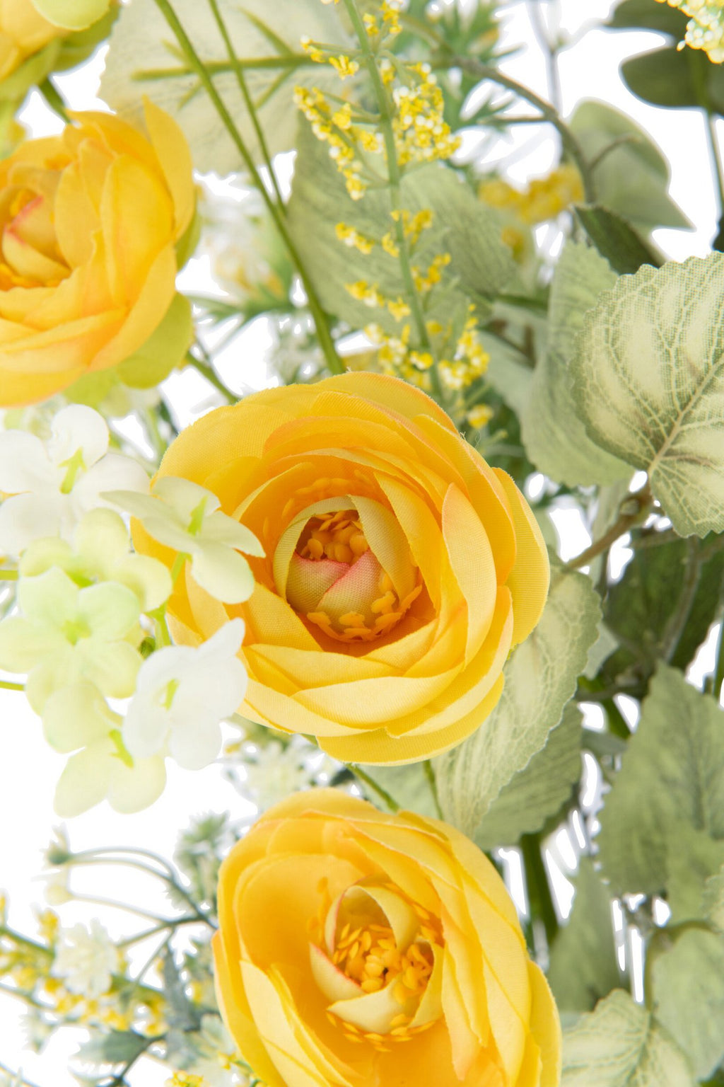 J-Line boeket Bloemen - kunststof - geel