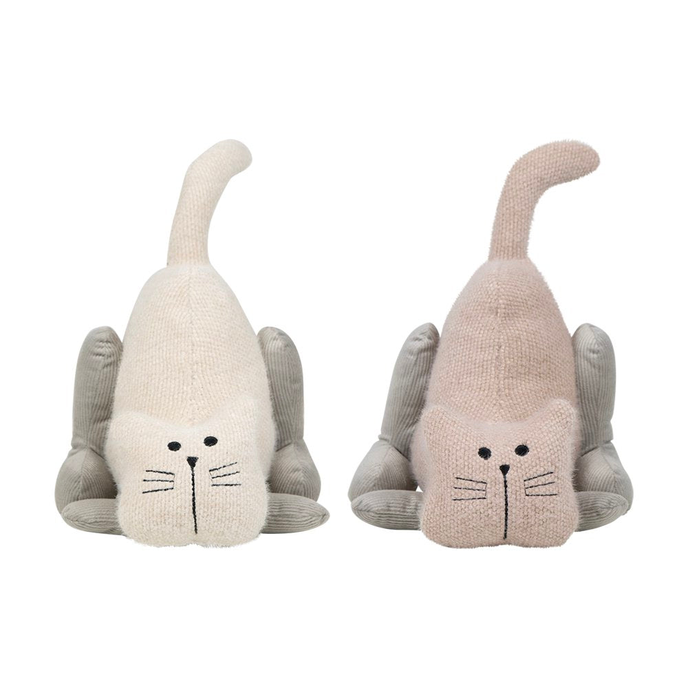 Deurstopper kat staart ecru 18x15x17 cm