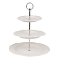 Etagère 3 laags Ø 26x31 cm Wit Keramiek