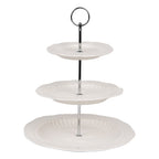 Etagère 3 laags Ø 26x31 cm Wit Keramiek