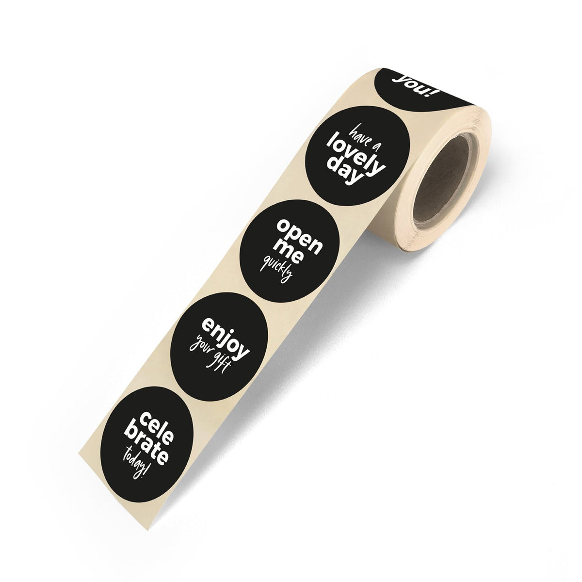 Text mix - Cadeaustickers op rol - 500 stuks