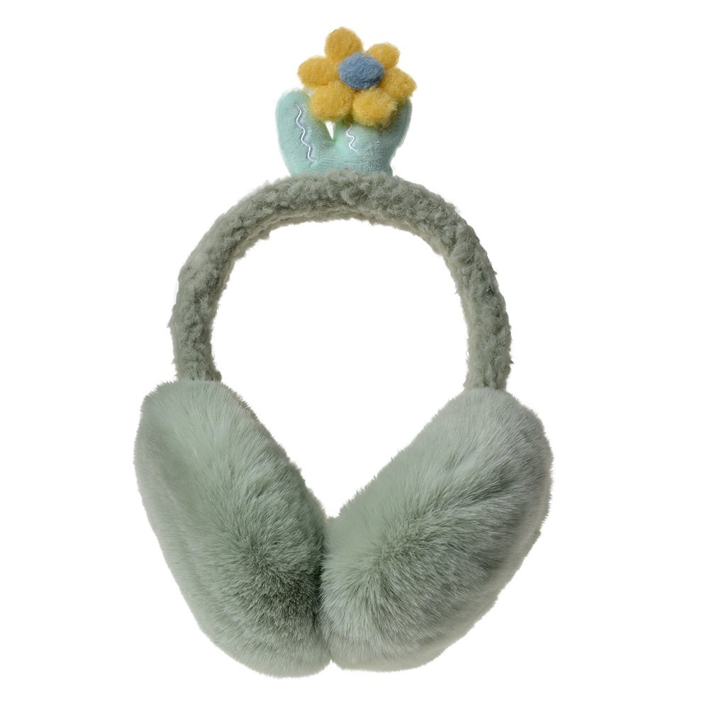 Oorwarmers Kinderen Bloem one size Groen Polyester