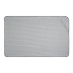 Badmat 78x48x1 cm Grijs Polyester Hart