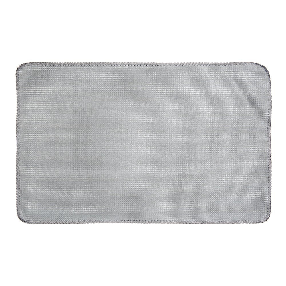 Badmat 78x48x1 cm Grijs Polyester Hart