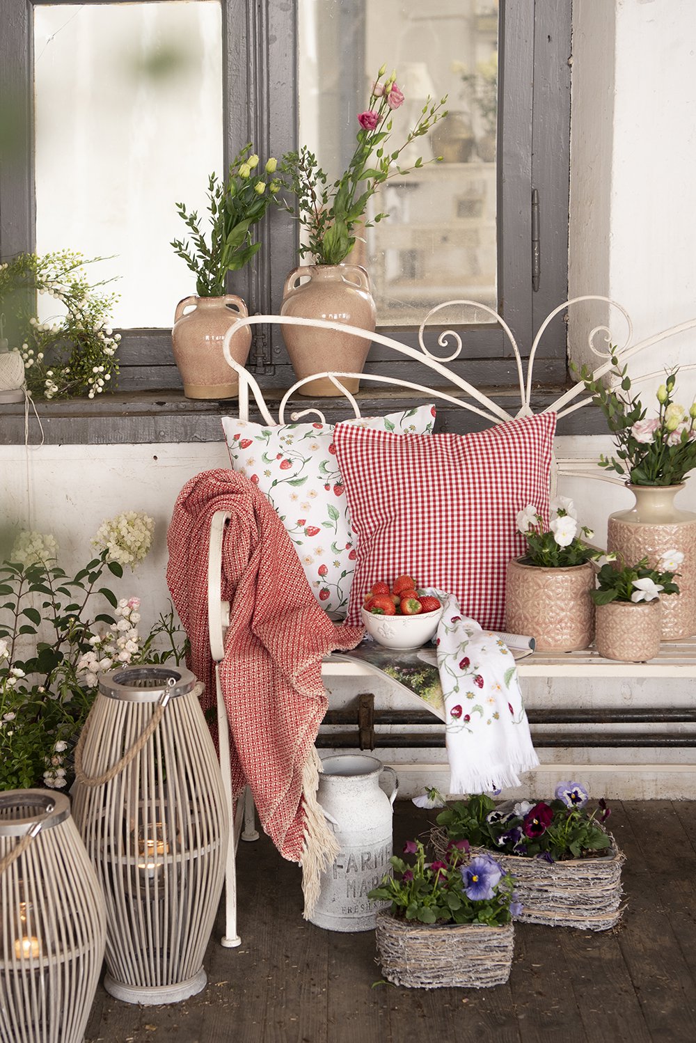 Vaas Ø 16x20 cm Roze Keramiek Decoratie Vaas