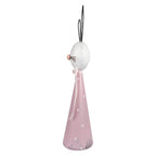 Decoratie Beeld Konijn 60 cm Wit Roze Metaal