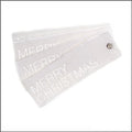 Cadeaulabels - Merry Christmas - wit-zilver - 4cm x 12cm - 10st