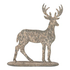 Decoratie Beeld Rendier 17x8x18 cm Grijs Metaal