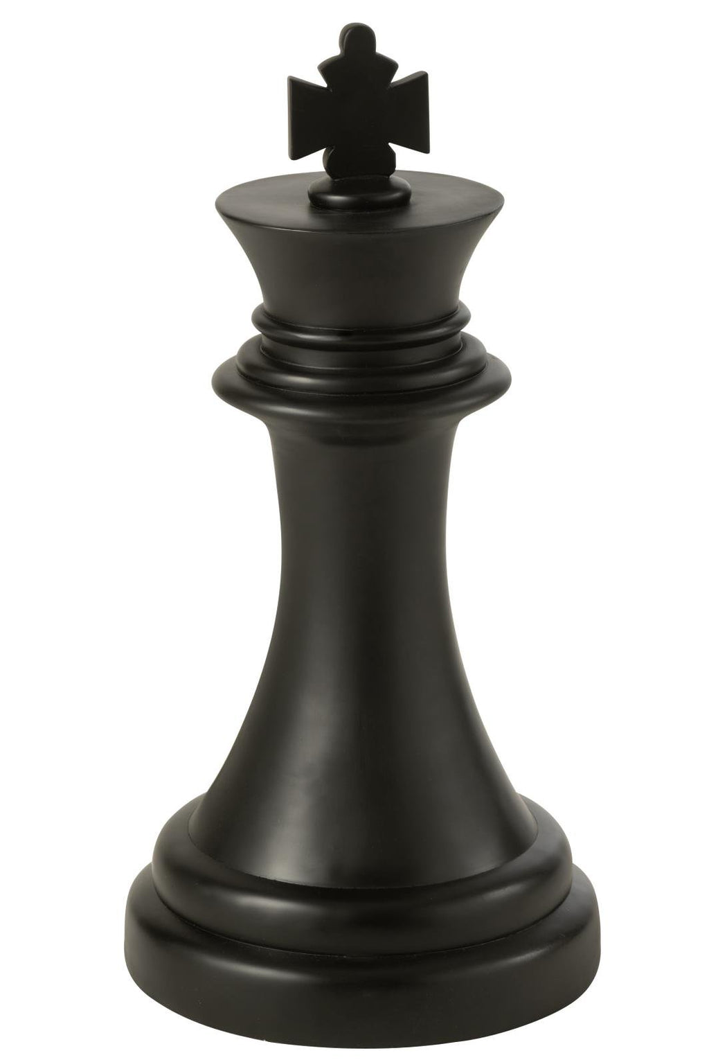 J-Line decoratie Schaakstuk Koning - polyresin - zwart
