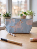 Toilettas Dames 23x13 cm Blauw Polyester Eenhoorn