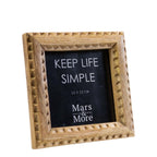 Fotolijst mango hout gesneden 10x10cm