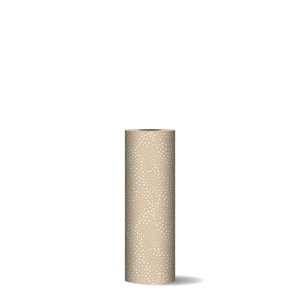 Flocks - Toonbankrol - kraft/wit - 30cm 100m