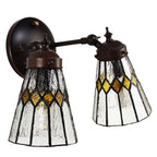Wandlamp Tiffany 30x23x23 cm transparant Glas Muurlamp