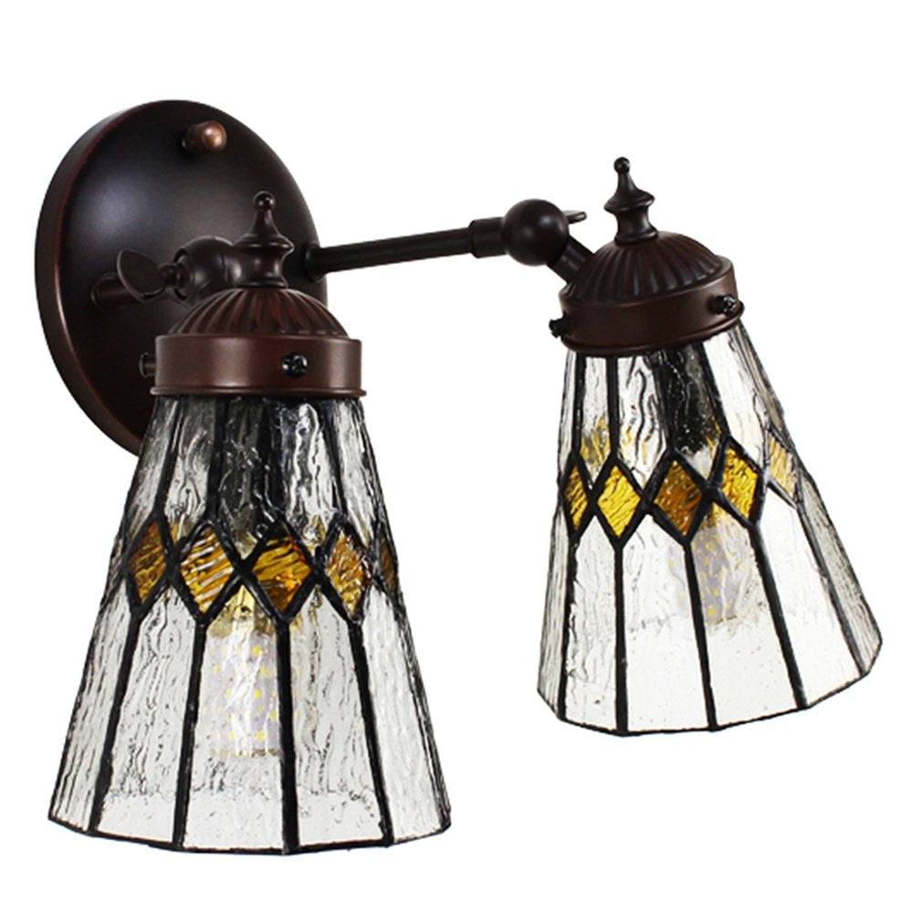 Wandlamp Tiffany 30x23x23 cm transparant Glas Muurlamp
