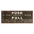 Tekstbord 50x20 cm Bruin Wit IJzer Wandbord