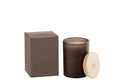 J-Line geurkaars Accords Essentiels - Vanille Gourmande - bruin - 38U