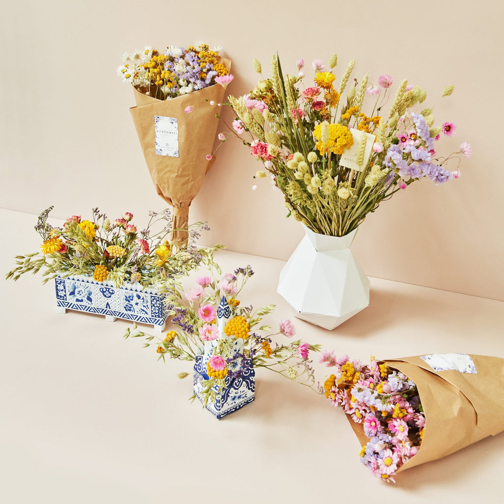 Tulpen vaas delft blauw diy - blauw