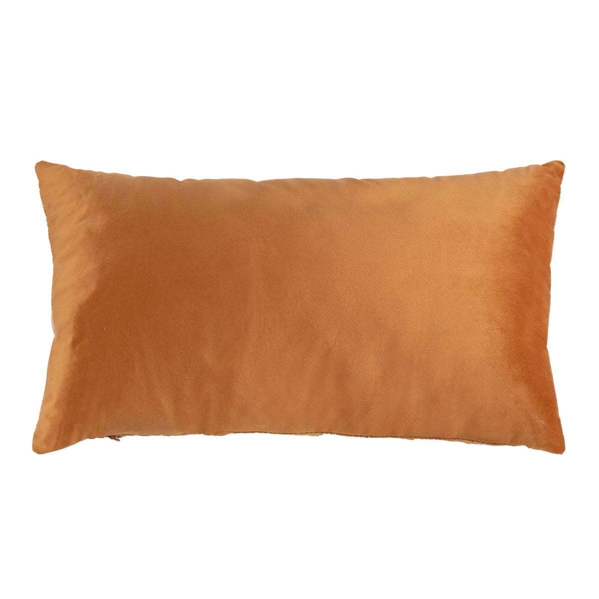 Kussen fluweel roestprint ijskristal goud 30 x 50 cm