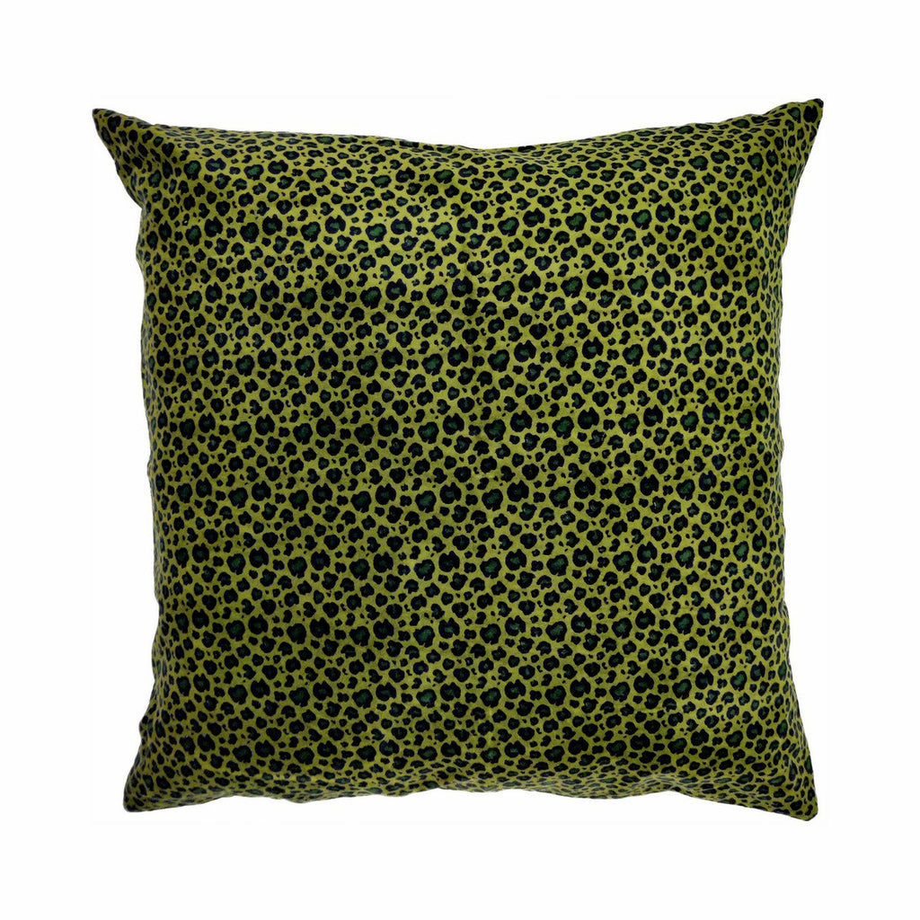 Leopard kussen groen 60x60cm