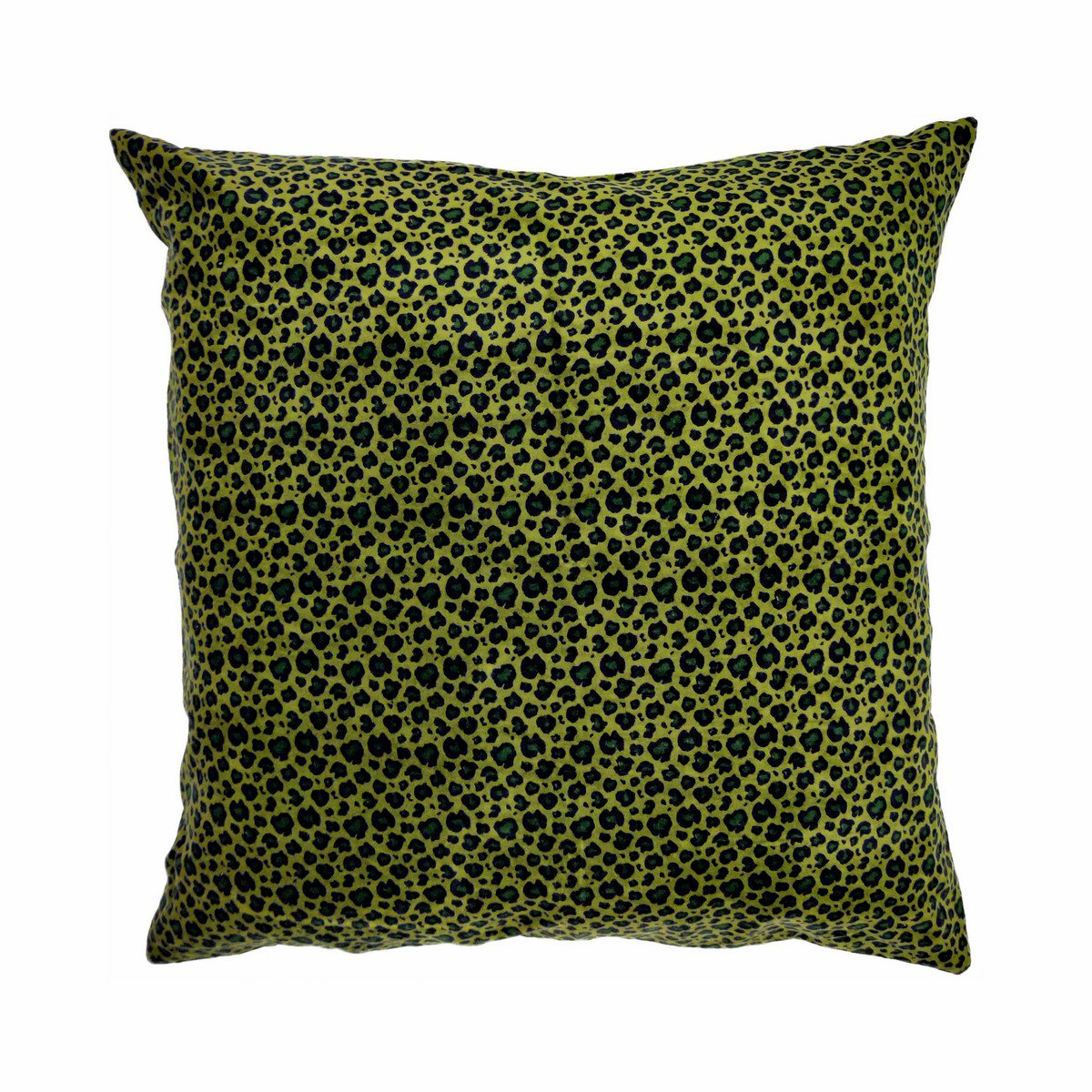Leopard kussen groen 60x60cm