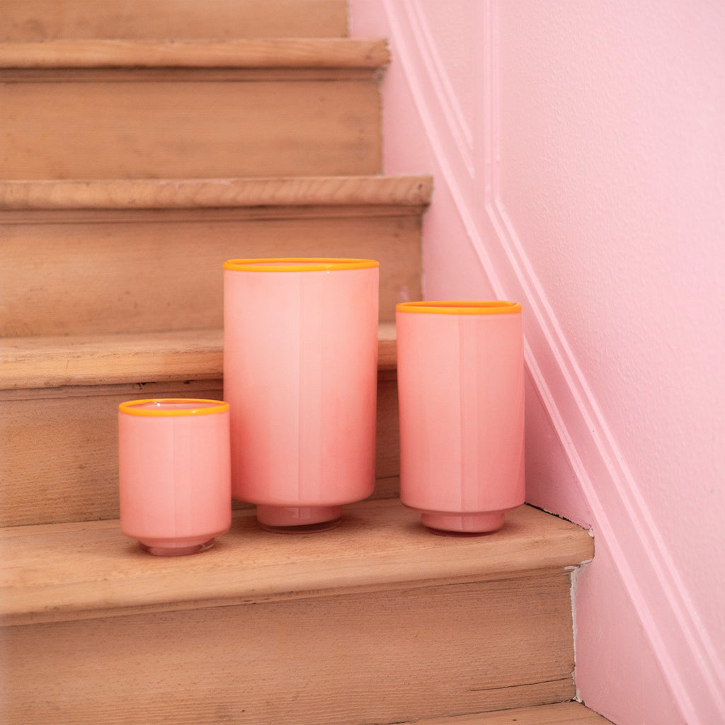 Vaas 10,5xH14cm zacht roze Milo