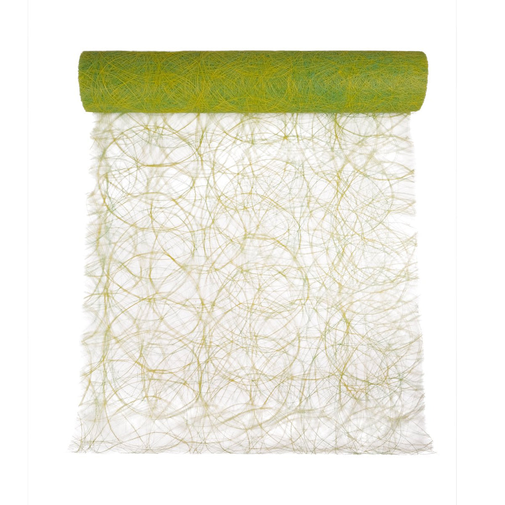 Decoweb Fancy Tafelband geel/groen 60cmx25mtr