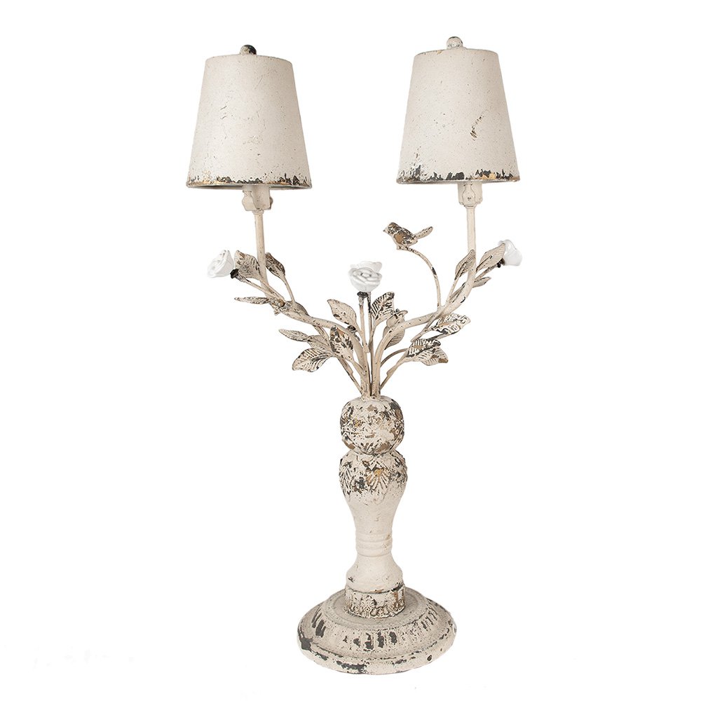 Tafellamp 39x21x74 cm Beige Bruin IJzer Bureaulamp