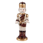 Kerstdecoratie Beeld Notenkraker 8x8x25 cm Beige Keramiek
