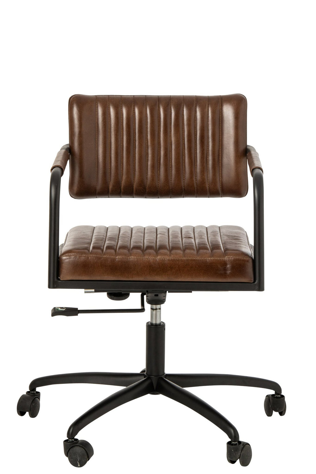 J-Line Bureaustoel - leer - bruin