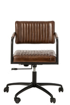 J-Line Bureaustoel - leer - bruin