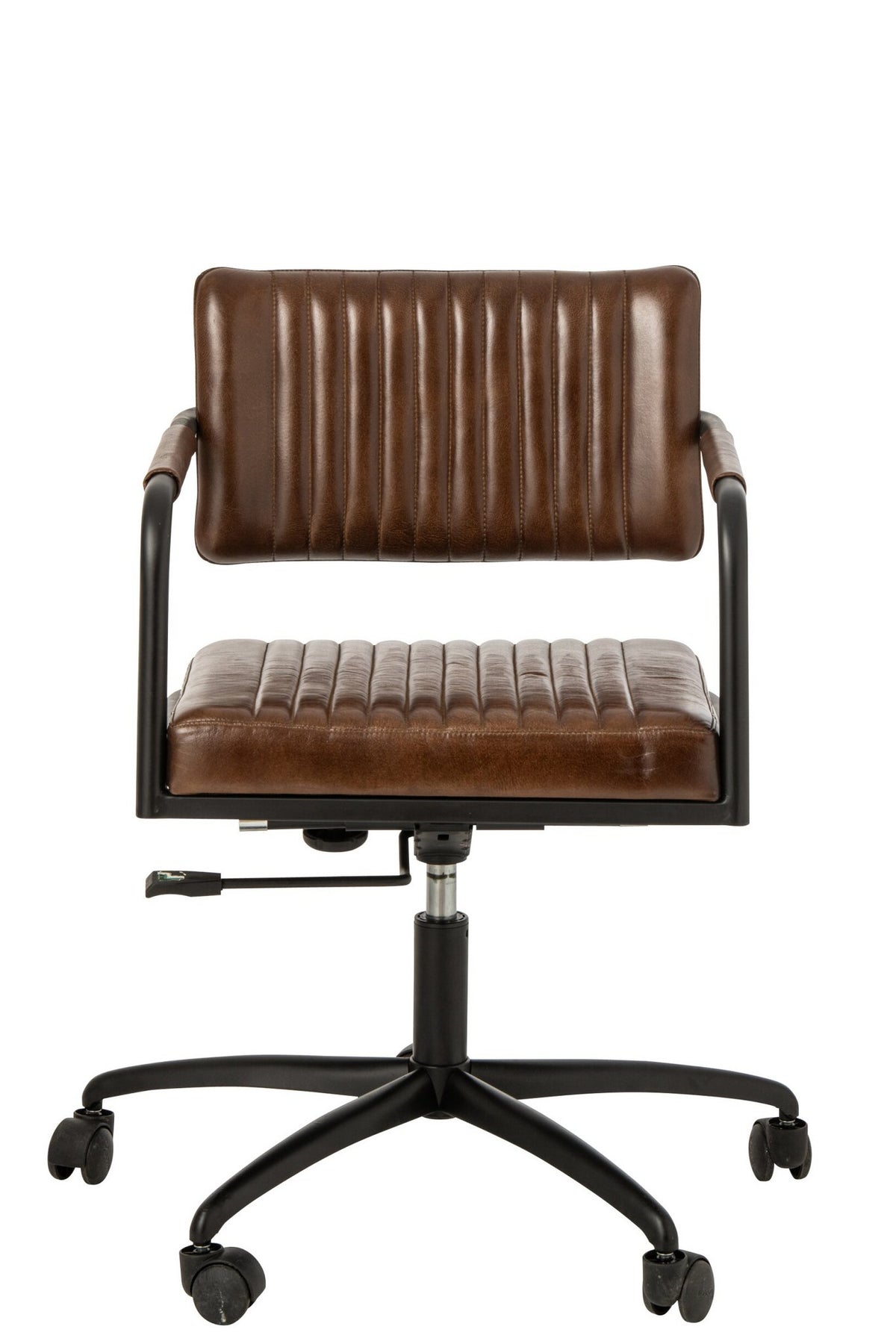J-Line Bureaustoel - leer - bruin