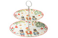 J-Line plateau 2 Niveaus Notenkraker - keramiek - wit - giftbox