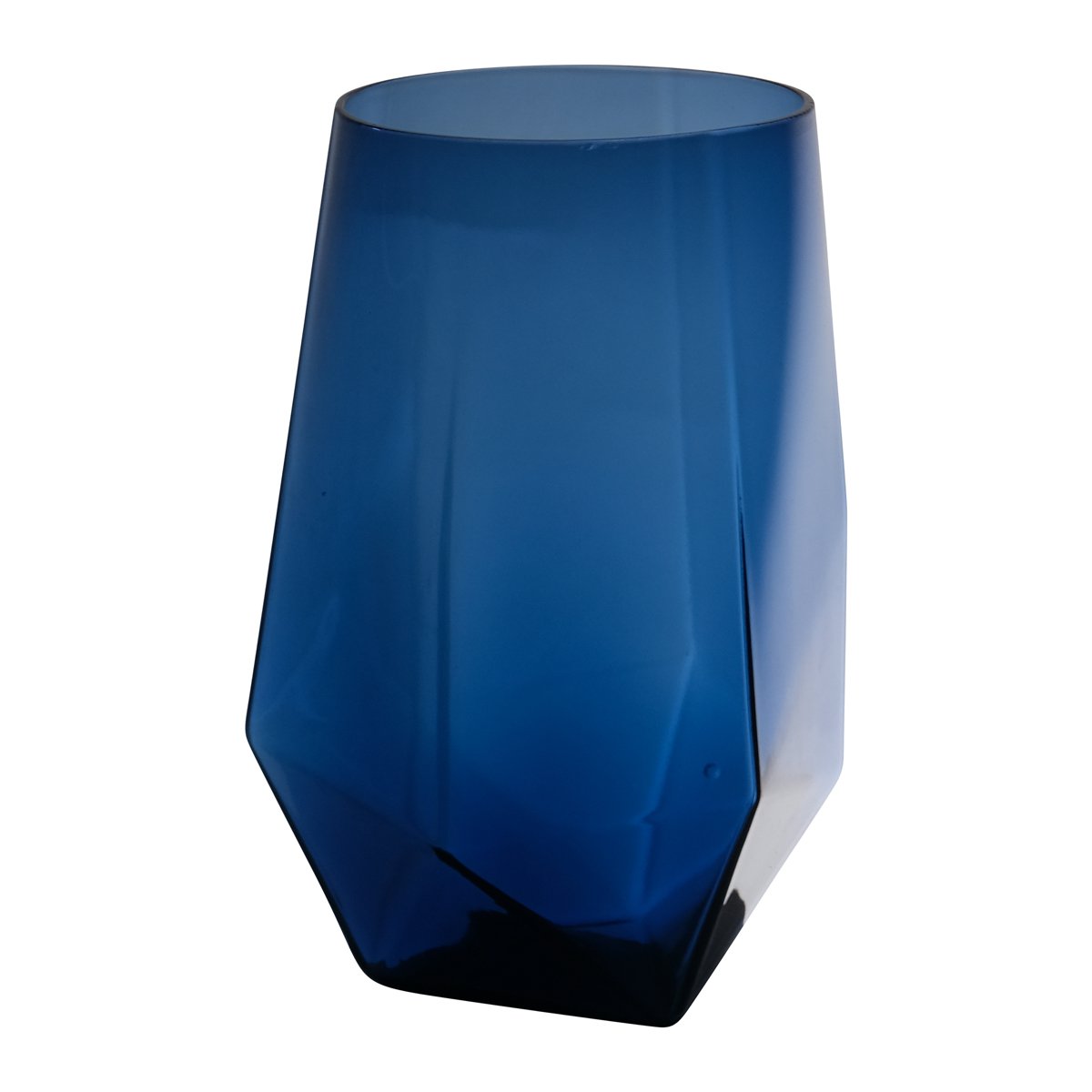 Hexagon Theelichthouder blauw h15,5 d10