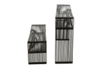 J-Line console Met Schap - hout - zwart - set van 2