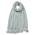 Sjaal Dames Effen 70x180 cm Grijs Synthetisch Shawl Dames