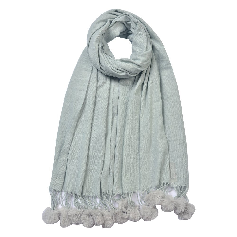 Sjaal Dames Effen 70x180 cm Grijs Synthetisch Shawl Dames